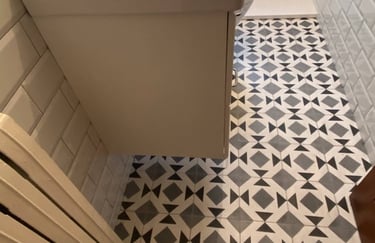 sol carreaux de ciment salle de bain