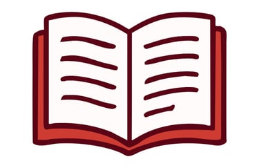 Open book icon representing stories, blogs, and food narratives
