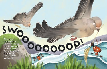 the ant and the dove fable