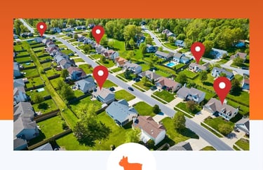 Home for sale in a neighborhood