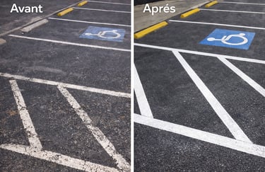 rénovation marquage parking exterieur