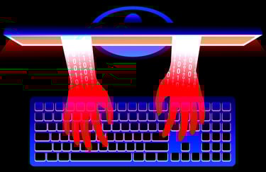 sys hijacking, a person's hands on a keyboard with a laptop