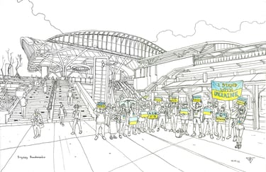 Taiwan Stands With Ukraine artist Evgeny Bondarenko