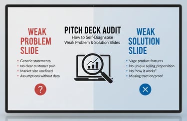 Pitch Deck Audit: How to Self-Diagnose Weak Problem & Solution Slides