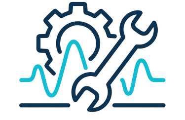 Ícone de gráfico descendente e símbolo de energia, representando redução de consumo e otimização de 
