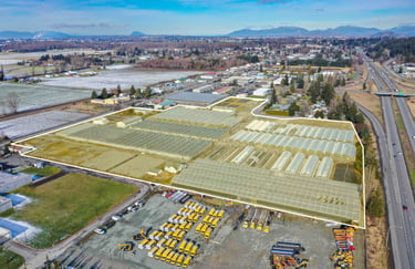 Complex property lines and highlighting added to a commercial real estate listing in Mount Vernon WA.