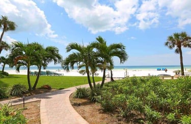 sidewalk leading to beach at crystal Sands