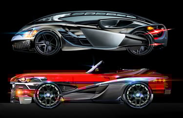 Futuristic car designs by Brian Bridgeforth