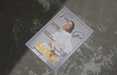 Proyecto Javi Lucena de diseño grafico de una revista de moda