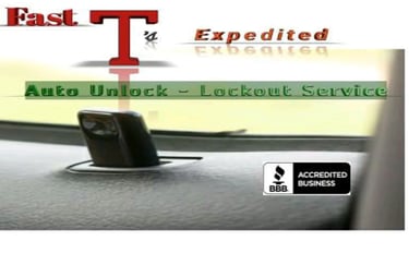 a locked car door that was unlocked by Fast T's Mobile Auto Service