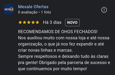 depoimento 5 estrelas