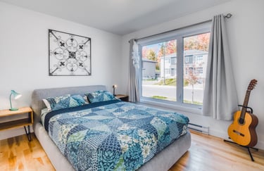 Chambre photographiée en HDR pour la mise en location de l'appartement
