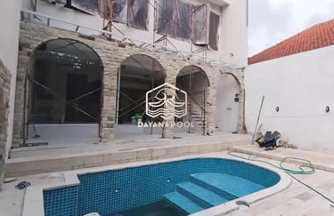 Pembuatan kolam renang di daerah Banjarnegara oleh tim dayanapool