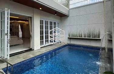 kolam renang minimalis yang cocok untuk rumah modern di Bandung