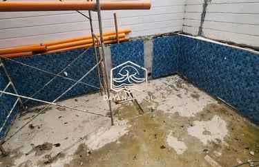 Renovasi kolam renang penggantian keramik yang pecah oleh dayanapool