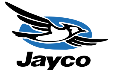 A blue abstract graphic logo depicting a leaping cougar or panther on a solid black background.