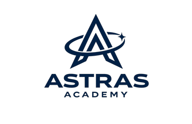 ASTRAS logo with pinnacle shape and a ring around it