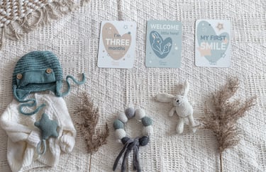 Cute and gentle Logo and Brand Identity for baby store Mommy's Hero, baby photo cards