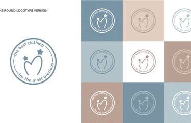 Cute and gentle Logo and Brand Identity for baby store Mommy's Hero, round seal