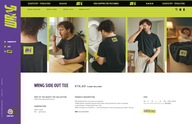 An image of the product page for the WRNG website