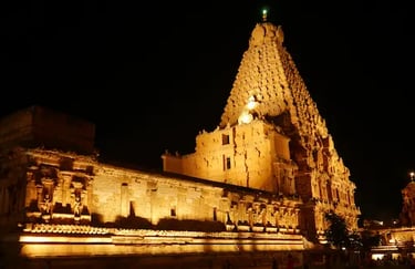 Brihadeeshwara Temple Thanjavur Night View