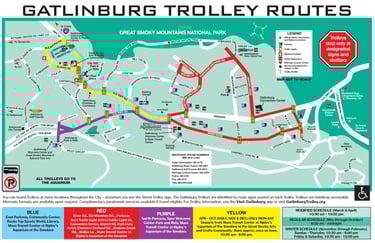 Gatlinburg Trolley Map