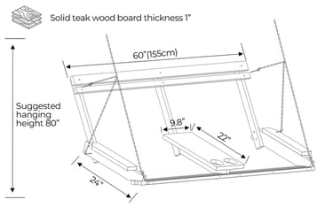 Saniwerke 5 feet double swing dimension