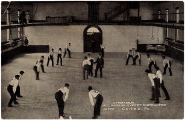 Circa 1910 Carlisle Indian School Vintage Basketball Original Postcard