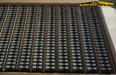 a box of LiFePO4 prismatic battery cells