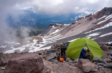Tent on Mt. Shasta