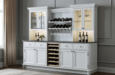 Attractive Living Room Bar Cabinet Design