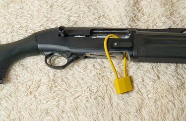 shotgun with safety lock