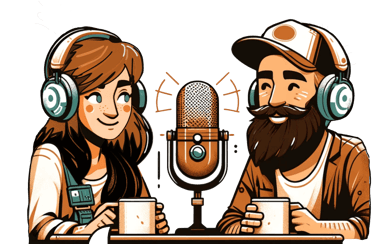 Blair and Amy, hosts of 'Honey We Need to Chat,' smiling together as they share relationship insights and communication tips