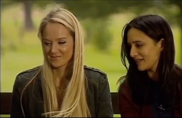 Nicky Ladanowski and Archie Panjabi in Grease Monkeys BBC