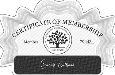 IDF Member, Interaction Design Foundation, Membership Certificate