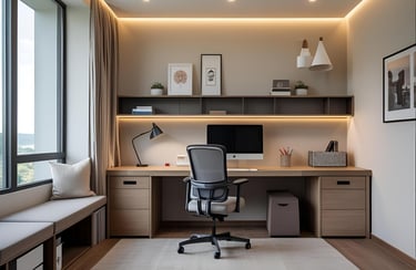 Modern Study Room with Smart Storage