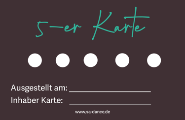 Stempelkarte Tanzschule Regensburg