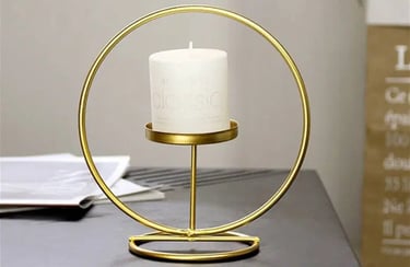 Round shaped, Fine Brass candle holder
