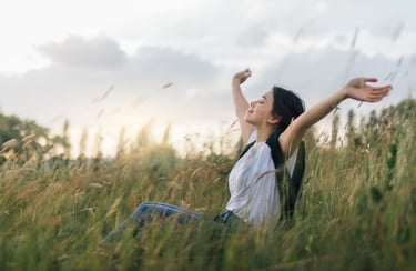 girl in the field
