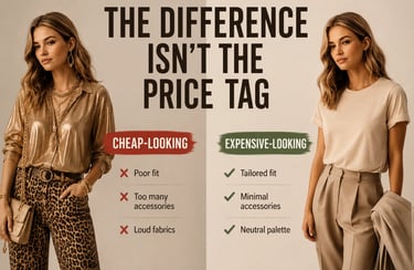 expensive looking outfits — fit matters more than price