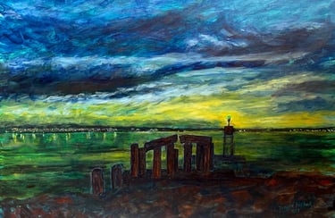 Seattle Sky Shine from Fort Casey