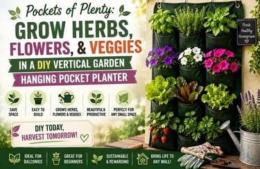 DIY Vertical Garden Hanging Pocket Planter