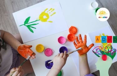 Buổi học trị liệu mỹ thuật sáng tạo giúp trẻ tăng cường tập trung chú ý tại Trung tâm Hoa Nắng