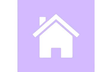 Maison dans un cercle rose