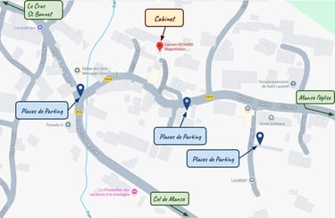 Plan d'accès Damien Magnétiseur