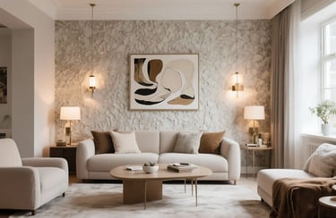 Living Room with Feature wall