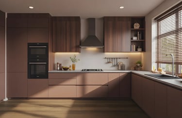 Chocolate brown signifies warmth and can be a great option for modern kitchens