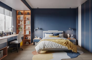 Kids Bedroom in Classic Navy color