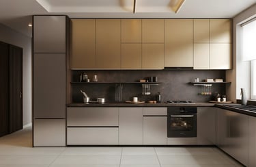 The easiest place to add metallic hues to the kitchen is drawer handles