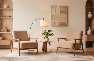 Mix Symmetry and Asymmetry in Living Room